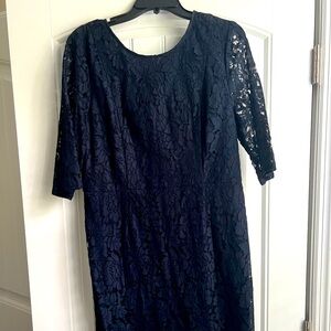 Dk. Blue Lace Midi Dress